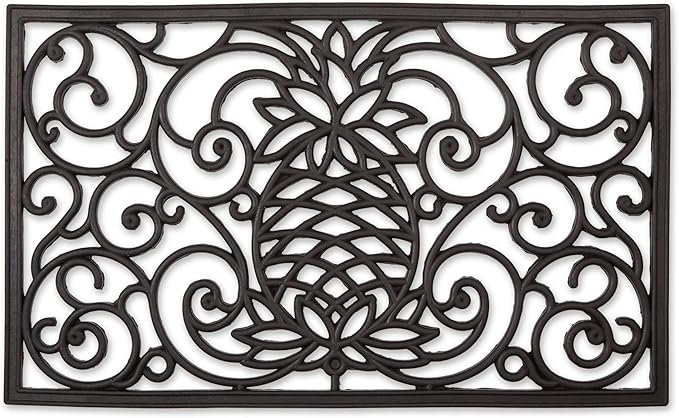 DII Rubber Doormats Collection All Weather, Pineapple Scroll by DII