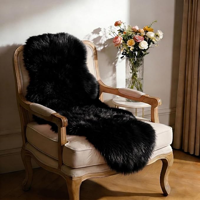Ultra Soft Faux Fur Rug, Fluffy Shaggy 2 x 6 Ft Sheepskin Fur - Image 6