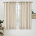 MIULEE Short Linen Curtains 45 Inch Length 2 Panels by MIULEE