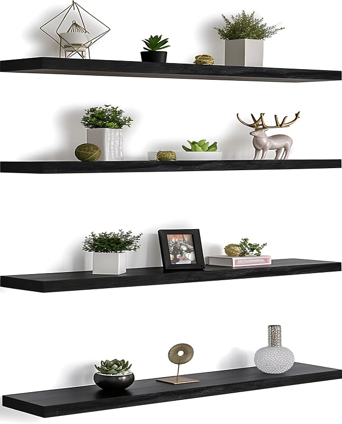 PHPH 48 Inch Wood Floating Shelves by PHPH