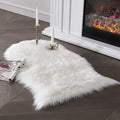SERISSA Faux Sheepskin Fur Area Rug White Fur Chair Cover Seat Pad Small Fuzzy by SERISSAHomeDecorCollection