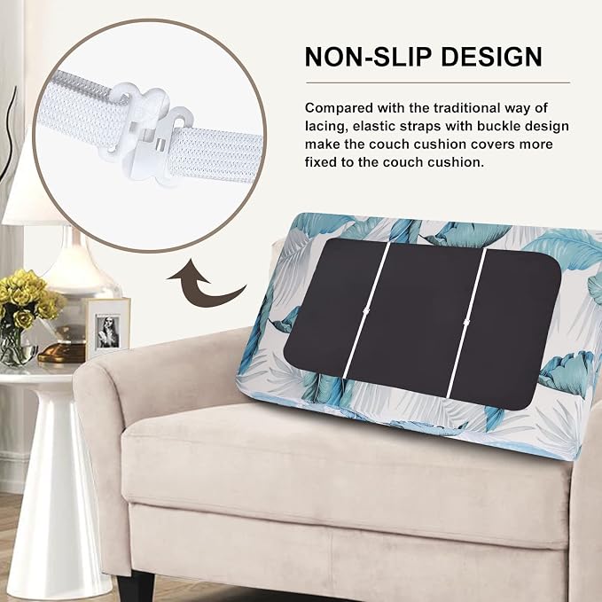 SearchI Stretch Printed Sofa Couch Cushion Covers Replacement Chair Cushion - Image 4