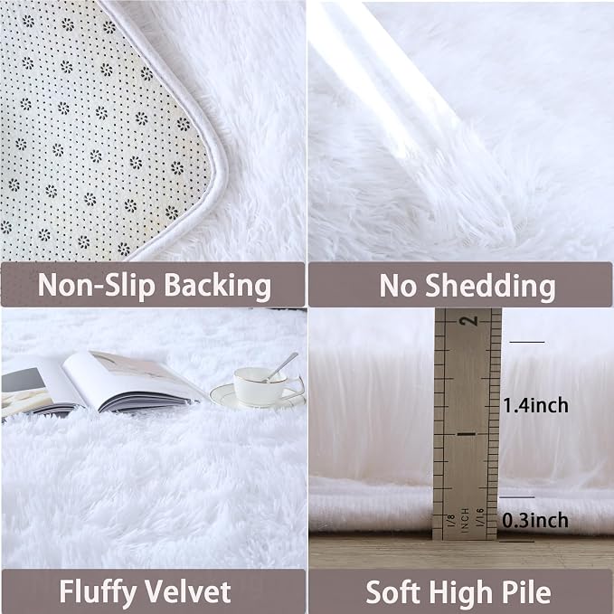 White Rug 8x10 for Living Room - Image 5