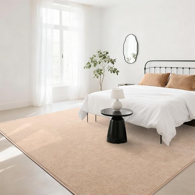 Soft Rugs for Living Room 5x7 Beige, Minimalist Area Rug for Bedroom Nursery - Image 3