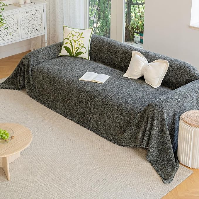 ROOMLIFE Gray Couch Cover Boho Sofa Covers by ROOMLIFE