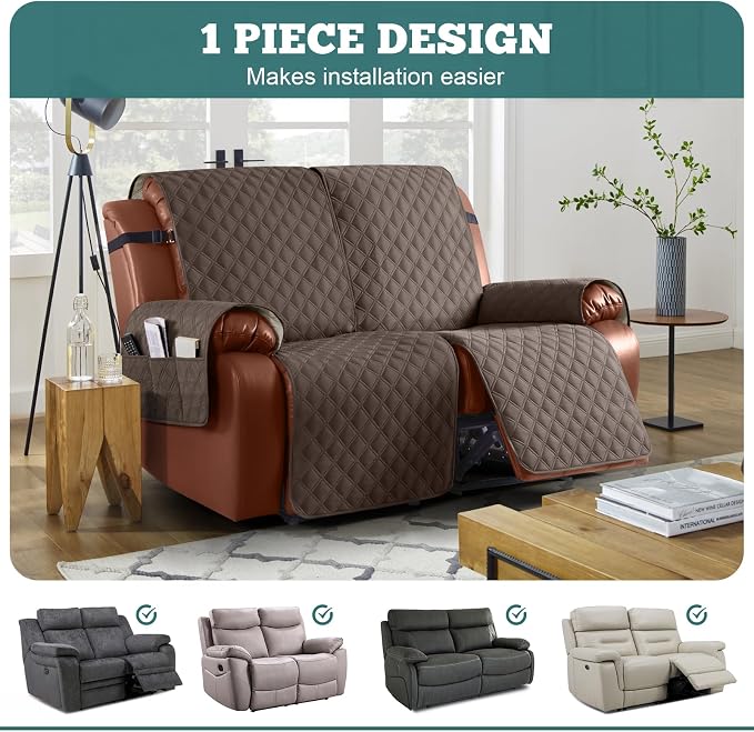 Ruaozz Waterproof Recliner Sofa Covers, 1-Piece Couch Covers - Image 3
