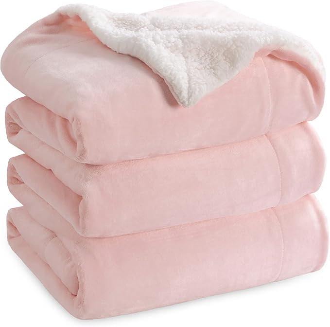 Bedsure GentleSoft Sherpa Fleece Blankets King Size by BEDSURE