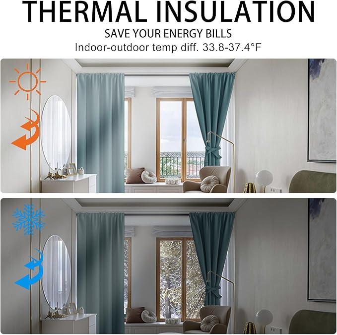 JIUZHEN Blackout Curtains for Bedroom/Living Room - Image 6