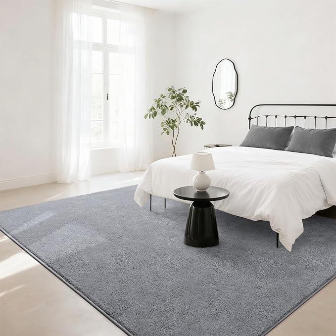 Soft Rugs for Living Room 5x7 Grey, Minimalist Area Rug for Bedroom Nursery - Image 4