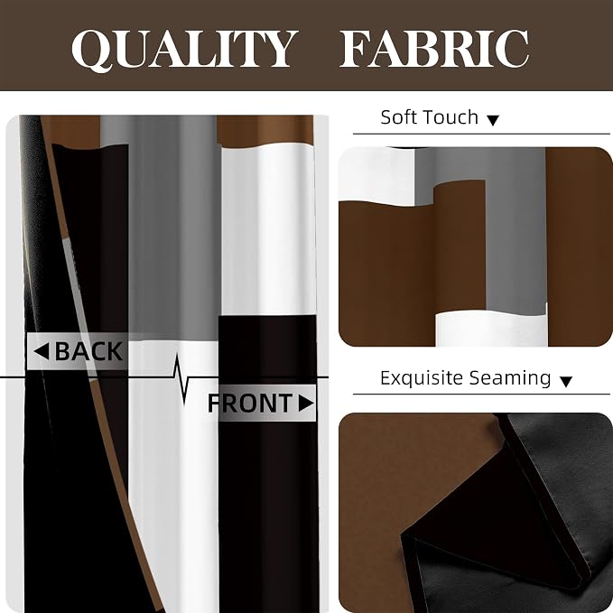 Tyrot Brown 100% Blackout Curtains - Image 6