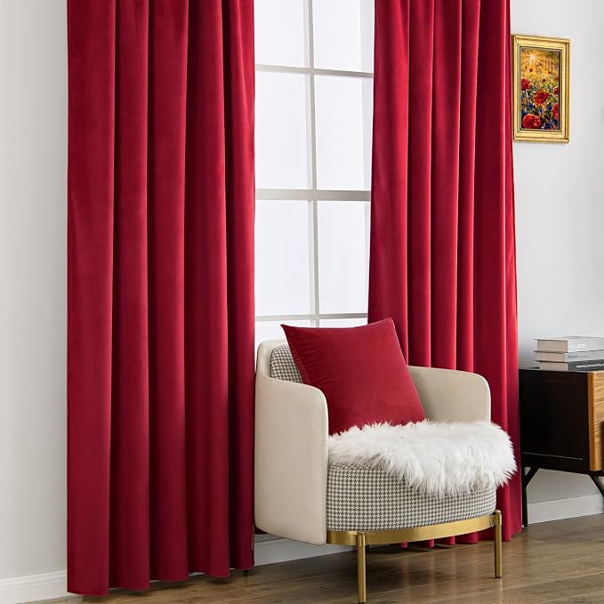 MIULEE Velvet Curtains Luxury Blackout Curtains - Image 5