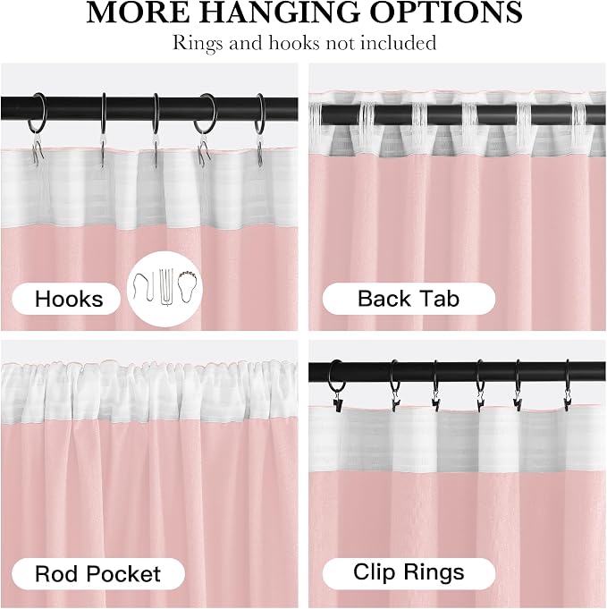 NICETOWN Pink Velvet Curtains 84 inch Long 2 Panels - Image 6