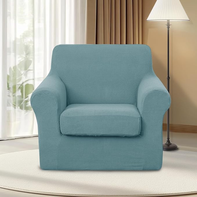 U-NICE HOME 2 Pieces Chair Covers Stretch Couch Cover Sofa Cover Washable Chair - Image 2