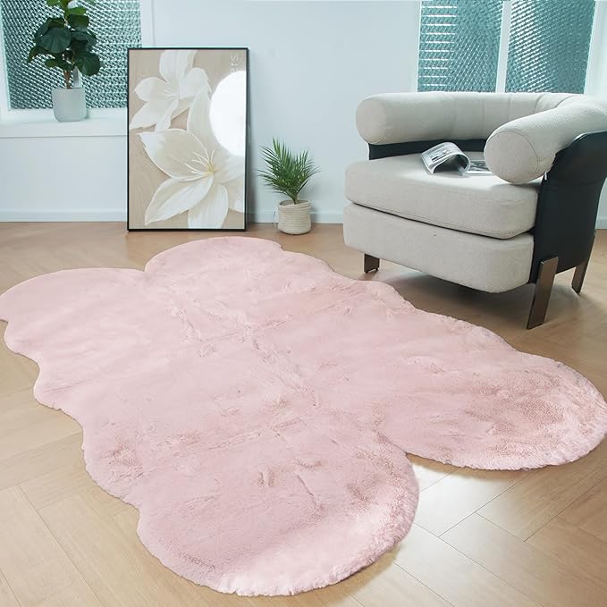 Latepis Light Pink Accent 4x6 Rug by Latepis