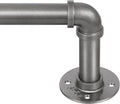 Zeerobee Curtain Rods for Windows 48 to 84, 1 Inch Industrial Wrap Around Grey by zeerobee