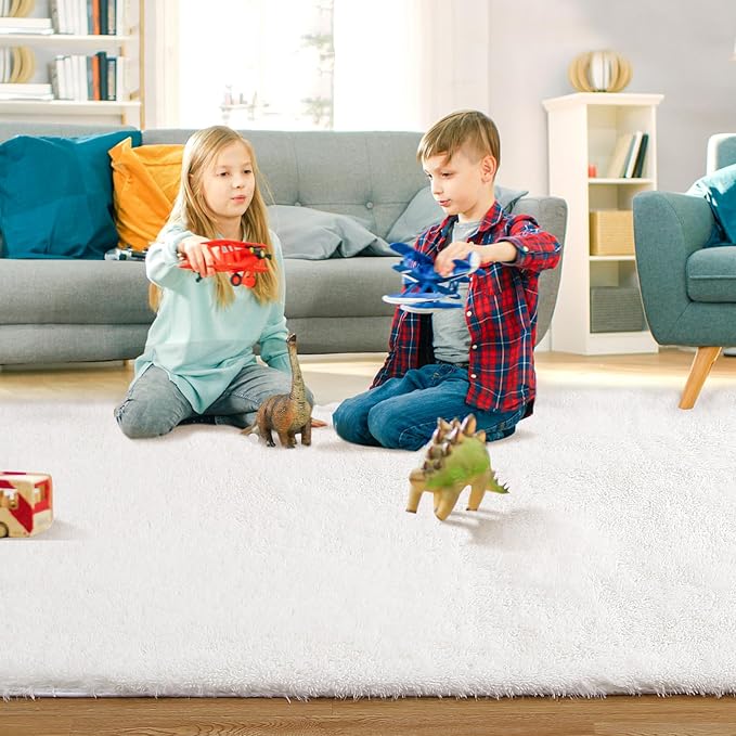 CAROMIO 10x13 Fluffy Area Rugs Extra Large Plush and Thick Faux Fur Shag Rug - Image 6