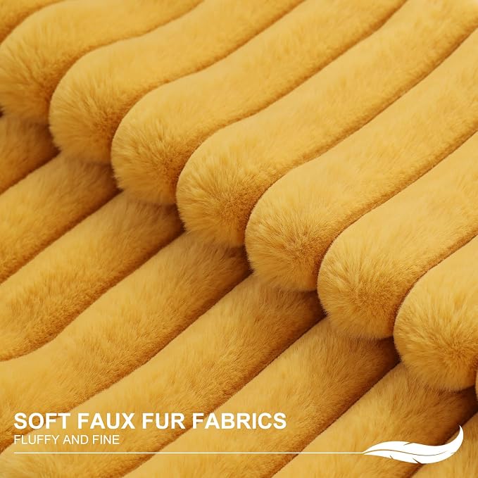 Pallene Faux Fur Plush Lumbar Throw Pillow Covers 12x20 Set of 2, Luxury Soft - Image 2