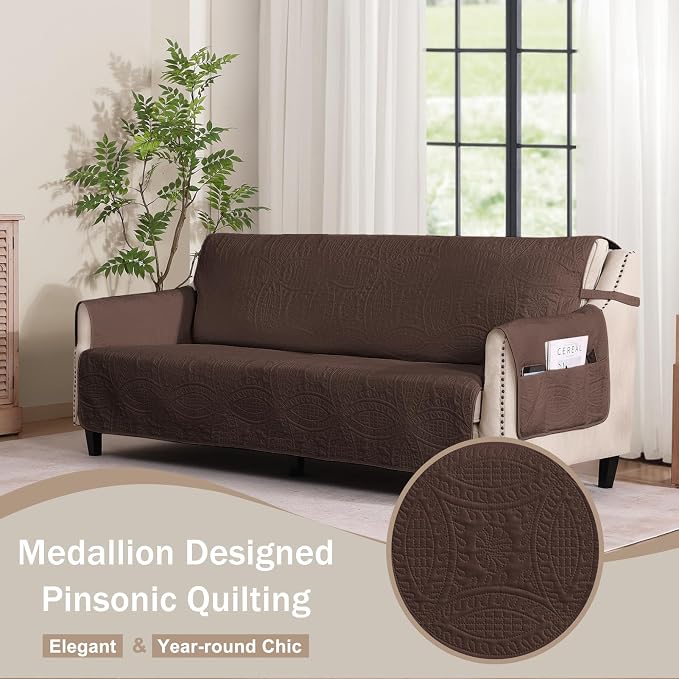 Quilted Grand Sofa Covers Washable, Couch Cover - Image 2