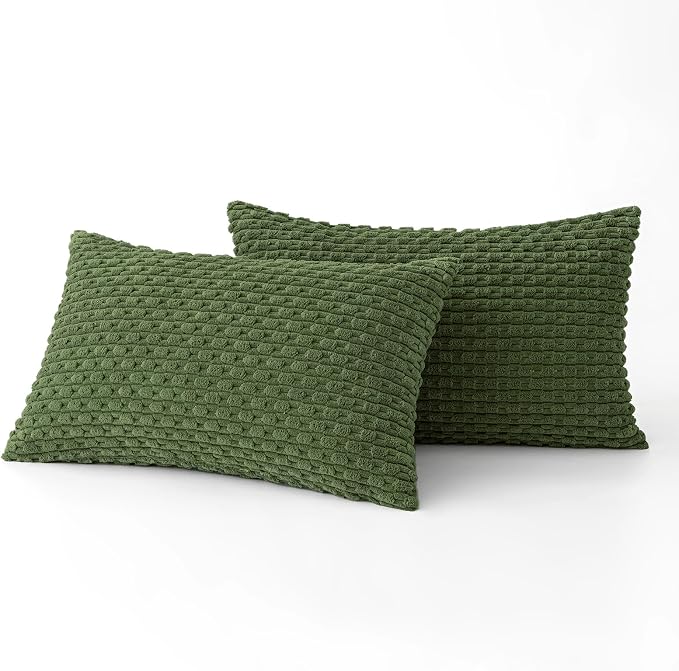 MIULEE Pack of 2 Decorative Lumbar Throw Pillow Covers 12x20 Inch Soft Boho - Image 6