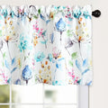 Leeva Farmhouse Style Valances for Windows, Watercolor Flower Print Valance by Leeva