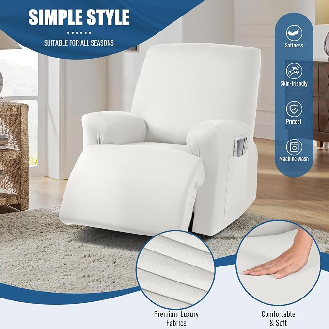 TAOCOCO Stretch Recliner Couch Covers 3-Pieces Style Recliner Chair Covers - Image 3