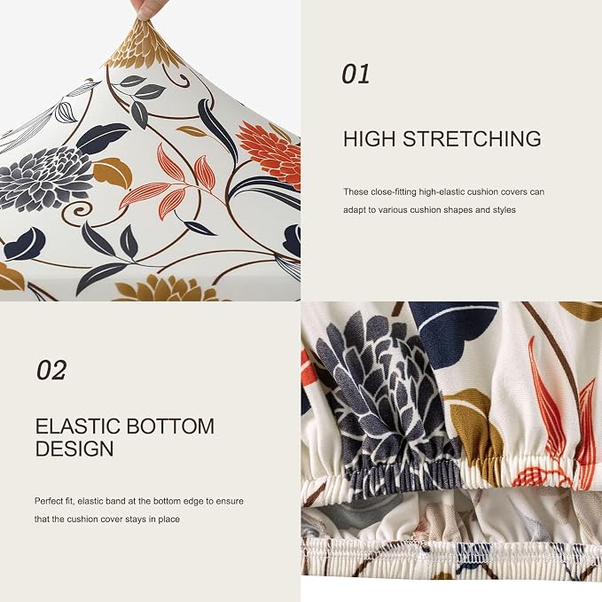 SearchI Stretch Printed Sofa Couch Cushion Covers Replacement Chair Cushion - Image 6