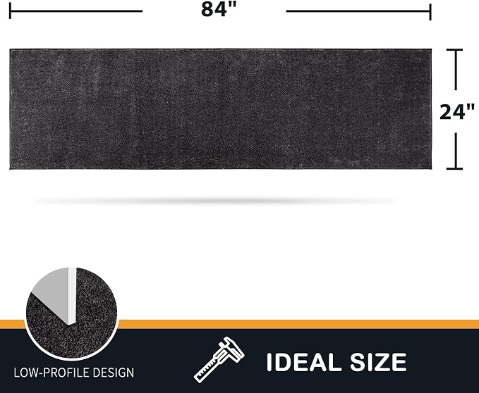 PURRUGS Dirt Trapping Door Mat 24" x 84", Non-Slip Machine Washable Entryway Rug - Image 2