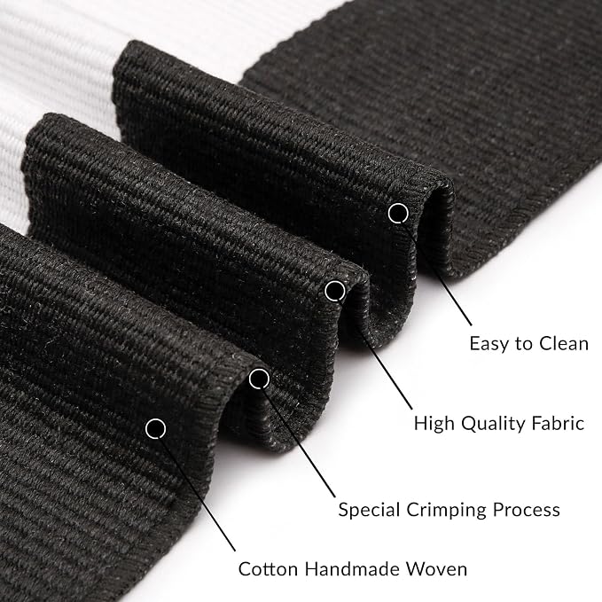 IOHOUZE Black White Striped Rug -4x6 Front Door Mats Outdoor, Washable Rug - Image 7