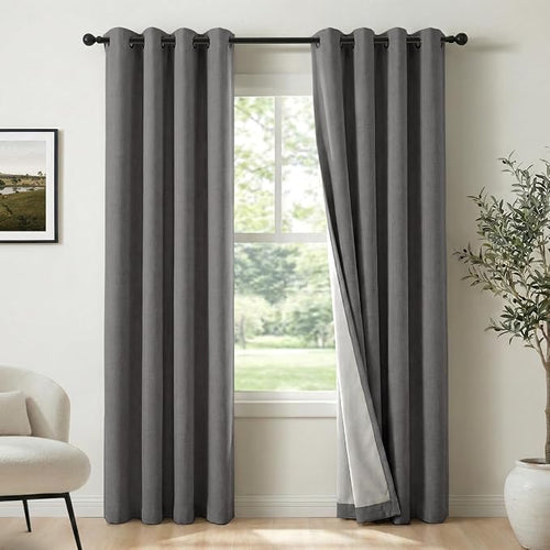 100% Blackout Shield Linen Blackout Curtains by 100BlackoutShield