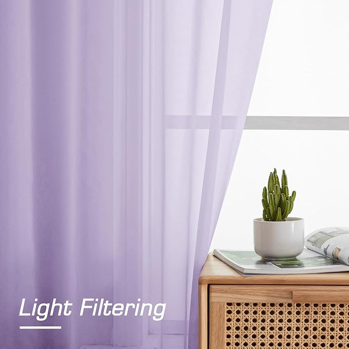 OWENIE Sheer Curtains 78 inches Long - Image 2