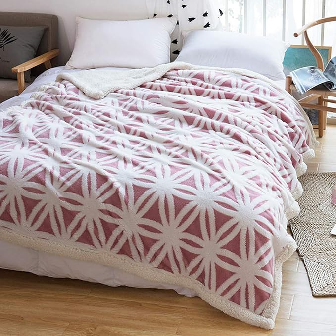 LOMAO Sherpa Fleece Blanket for Mom Cozy Soft Throw Blanket for Women Men - Image 2
