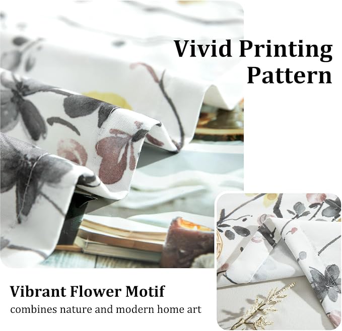 Leeva Yellow Flower Printing Valance Curtains - Image 3