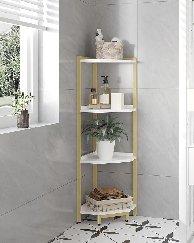 Hzuaneri Corner Shelf Stand, Corner Bookshelf, Storage Standing Shelf Unit - Image 5