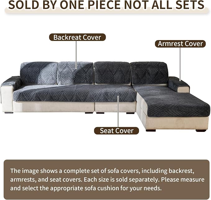 Sectional Couch Cover, Non-Slip Sofa Cover Plush Warm, Funny Fuzzy Pet Couch - Image 6