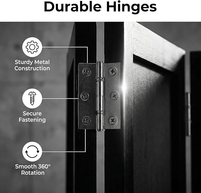 Bluecat 8 Panel Room Divider, Freestanding Solid Wood Partition Wall - Image 4