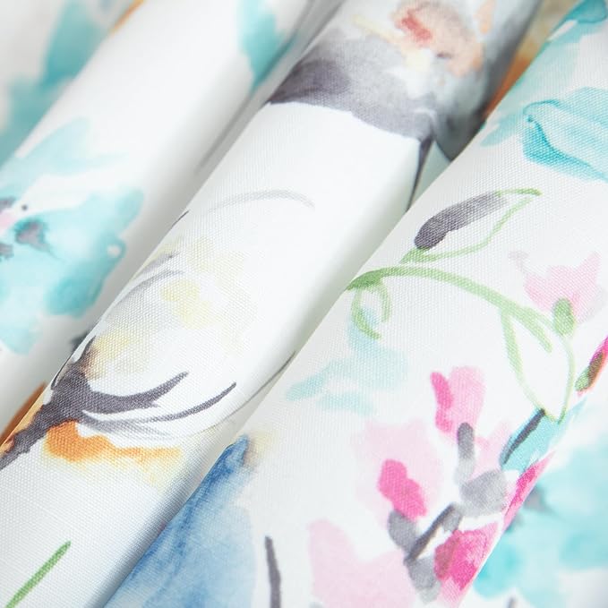 Leeva Farmhouse Style Valances for Windows, Watercolor Flower Print Valance - Image 6