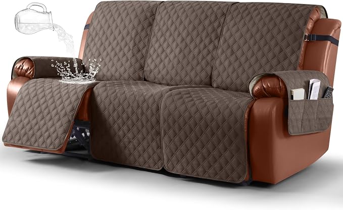 Ruaozz Waterproof Recliner Sofa Covers, 1-Piece Couch Covers by RuaozzFurnitureCovers