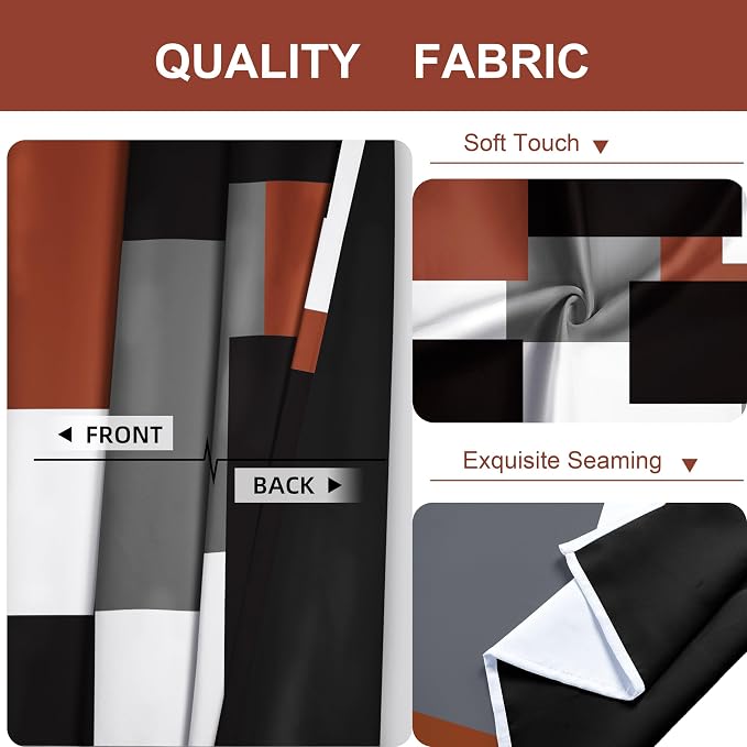 Tyrot Burnt Orange 100% Blackout Curtains - Image 6