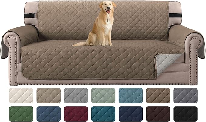 H.VERSAILTEX Reversible Quilted Sofa Cover Water Resistant Sofa Slipcover by HVERSAILTEX