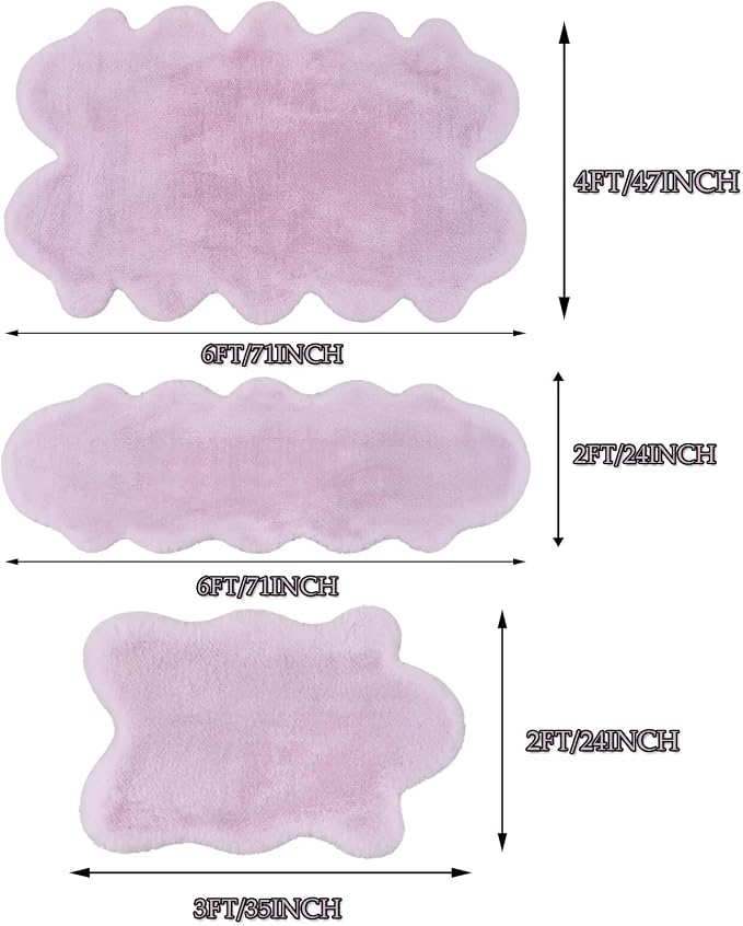 1700GSM Fuzzy Faux Sheepskin Fur Area Rug, Extra Soft Faux Fur Mat, Fluffy - Image 2