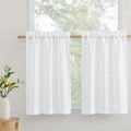 RYB HOME White Linen Textured Sheer Ties by RYBHOME