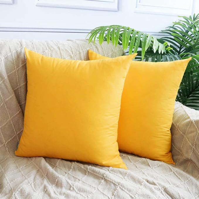 4-Pack Cotton Comfortable Solid Decorative Throw Pillow Case Square Cushion - Image 2