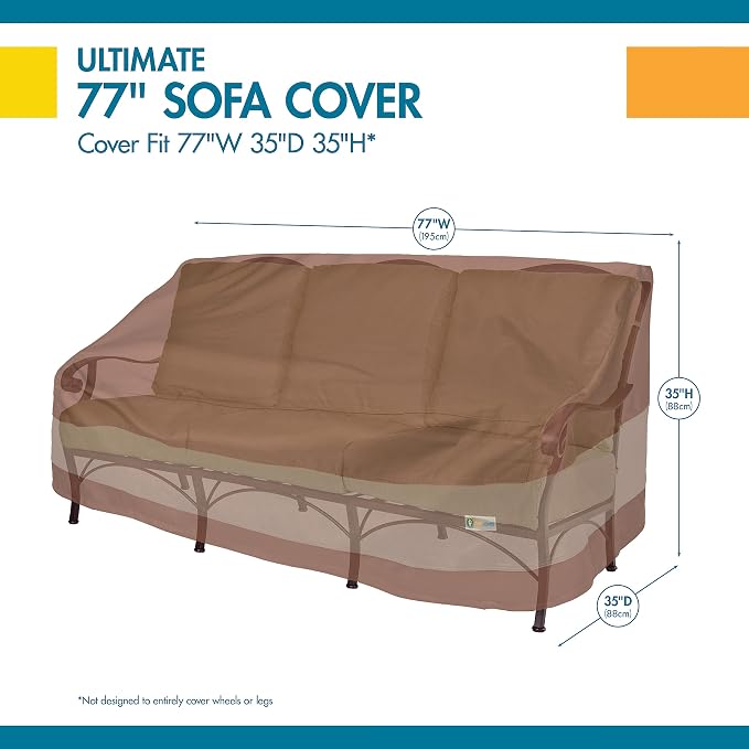 DUCKCOVERS® Ultimate Waterproof Outdoor Loveseat and Sofa Cover - Image 3