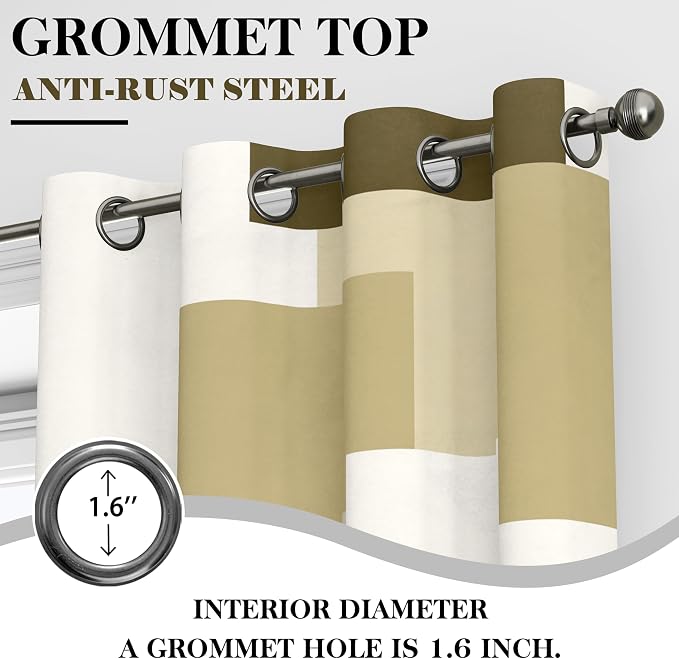 Tyrot Beige 100% Blackout Curtains - Image 7
