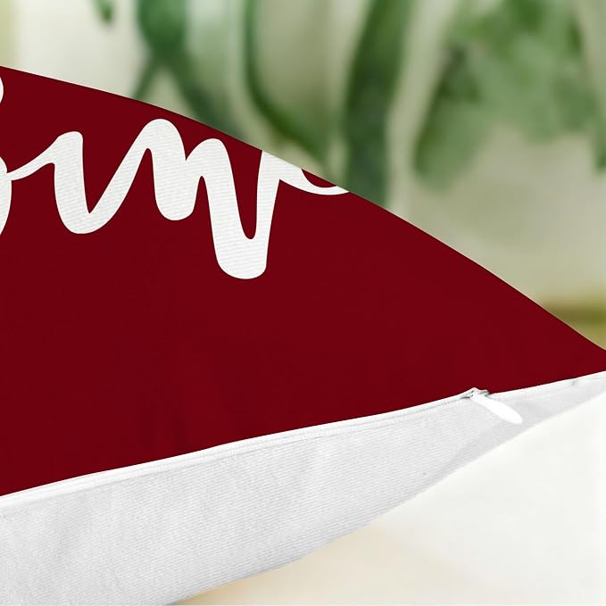 Hexagram Burgundy Geometric Pillow Covers 18x18 Set of 4, Decorative Outdoor - Image 5