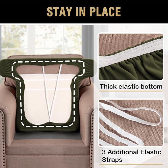 H.VERSAILTEX Stretch Velvet T Cushion Chair Covers - Image 7