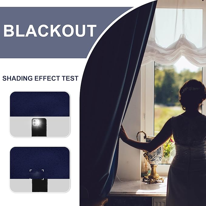 JIUZHEN Blackout Curtains for Bedroom– Thermal Insulated, Noise Reducing Room - Image 3