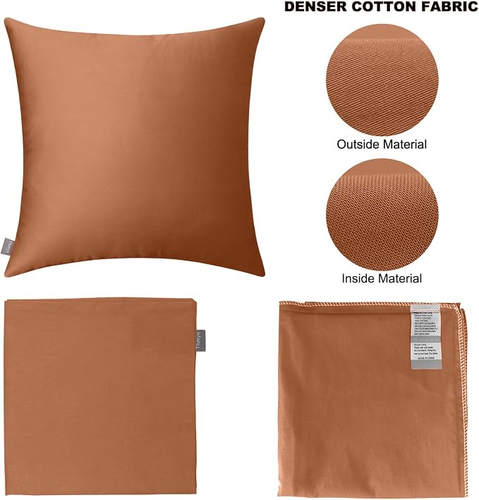 Thmyo 4-Pack 100% Cotton Comfortable Solid Decorative Throw Pillow Case - Image 8