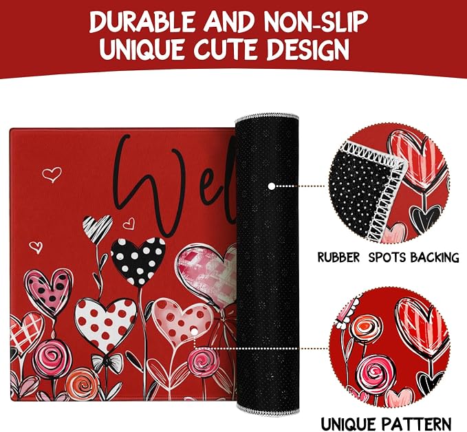 Valentine's Door Mat, Entryway Front Porch Welcome Mat - Image 7