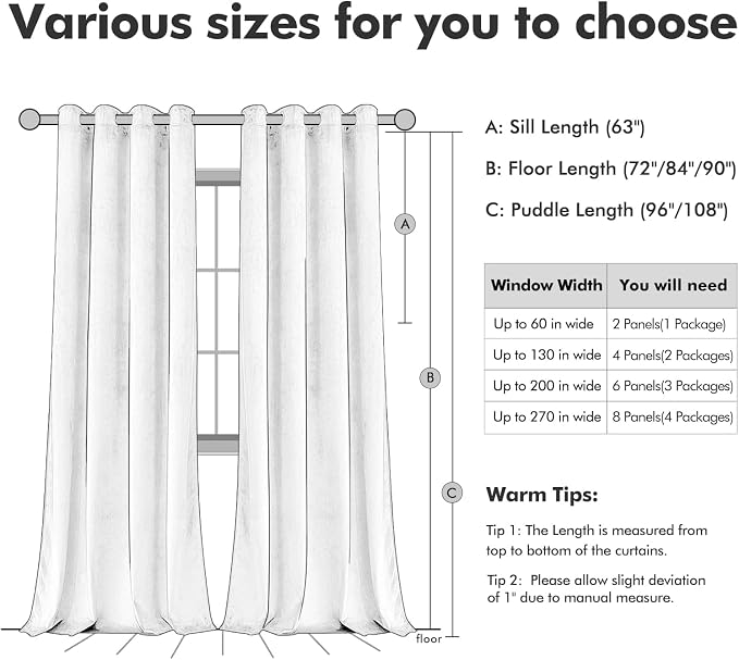 MIULEE Velvet Curtains Baby Pink Elegant Grommet Thermal Insulated Soundproof - Image 7